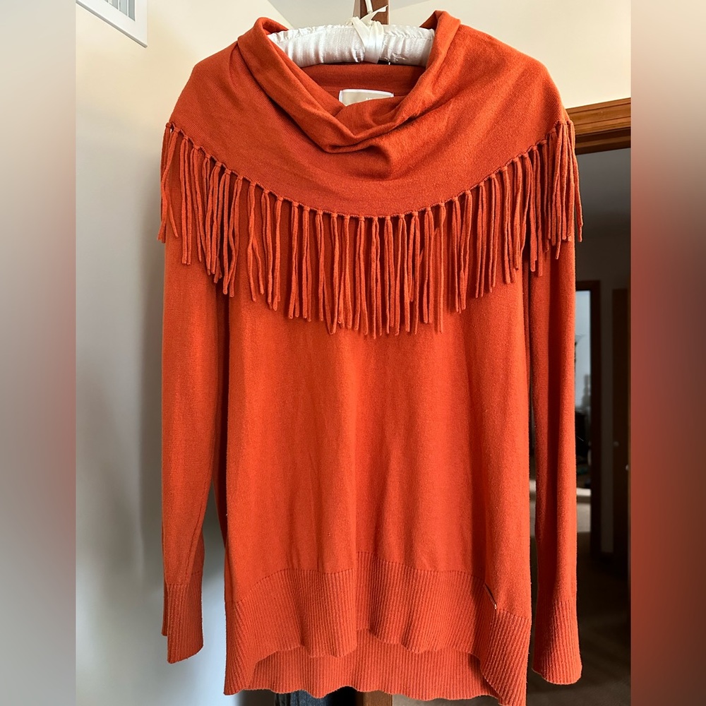 Michael Kors fringe neck sweater size XL